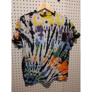 Handmade Tie Dye Medium Tshirt Rainbow Spiral